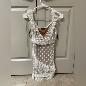 Majorelle bandit dress in white